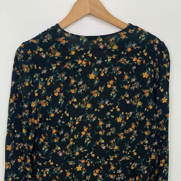 Uniqlo Printed V-Neck Long-Sleeve Flare Mini Dress - Picture 7 of 11